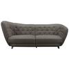 Big Sofa Mit Echtem Rücken Retro B: 256 Cm Dunkelbraun - Chromfarben/Dunkelbraun, MODERN, Textil (256/85/115cm) - MID.YOU