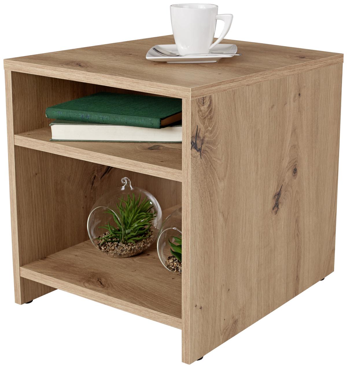 PRÍRUČNÝ STOLÍK LUCA LCT01 - tmavohnedá, Modern, kompozitné drevo (40/40/37cm)