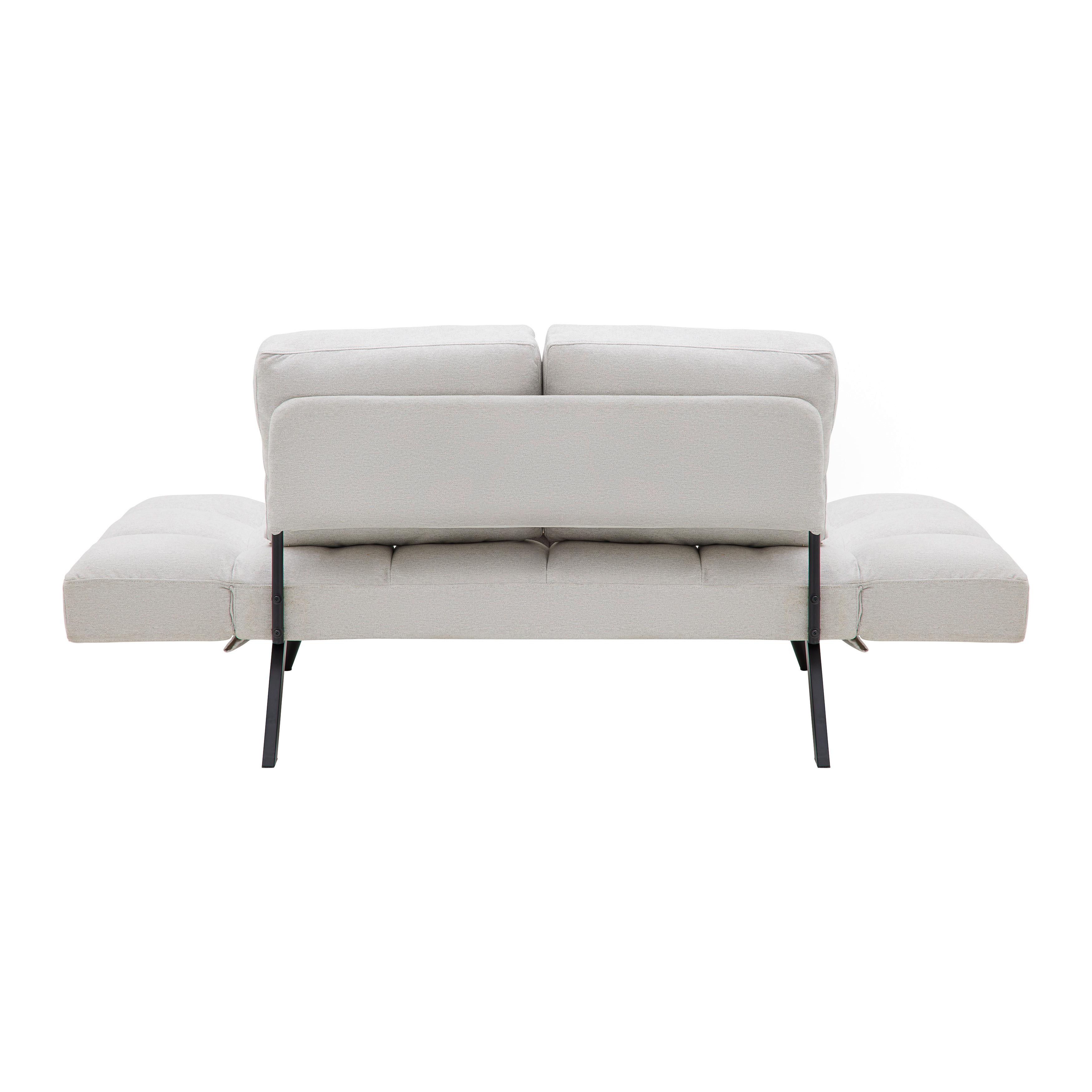 Pohovka AURELIA přírodní - černá/přírodní barvy, Moderní, kov/dřevo (191/73/78cm) - Bessagi Home
