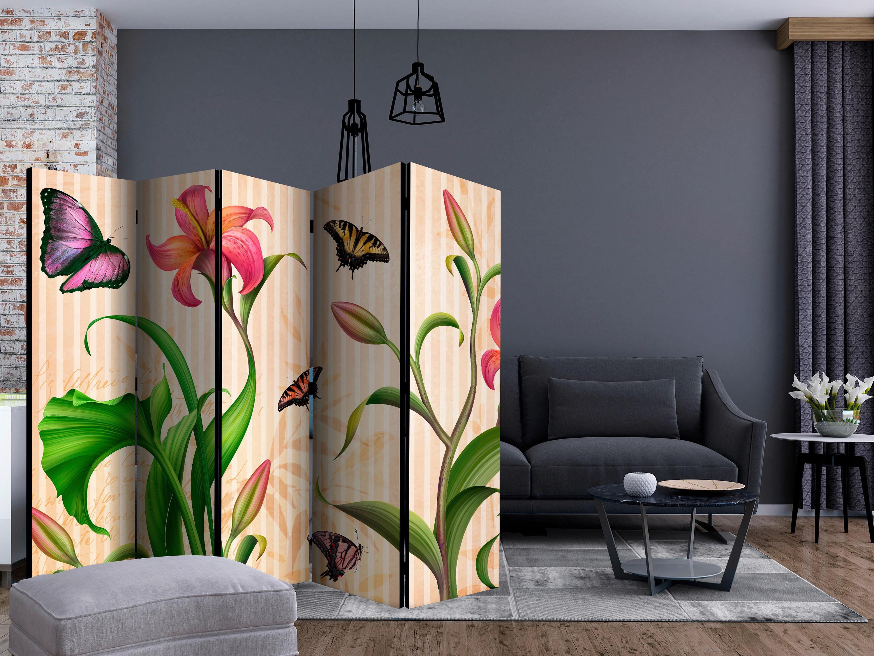 Paravent Multicolor B: 225 cm - Multicolor, Basics, Holz/Textil (225/172/3cm) - artgeist