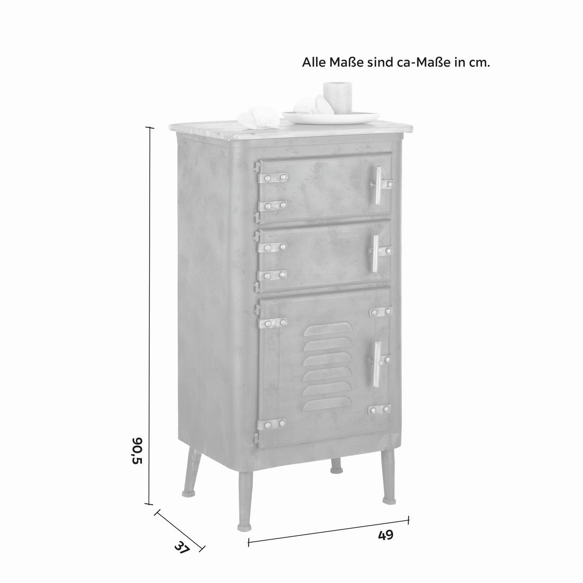 Komoda Ronja, š: 49 cm - barvy zlata/hnědá, Lifestyle, kov/dřevo (49/90,5/37cm) - Premium Living