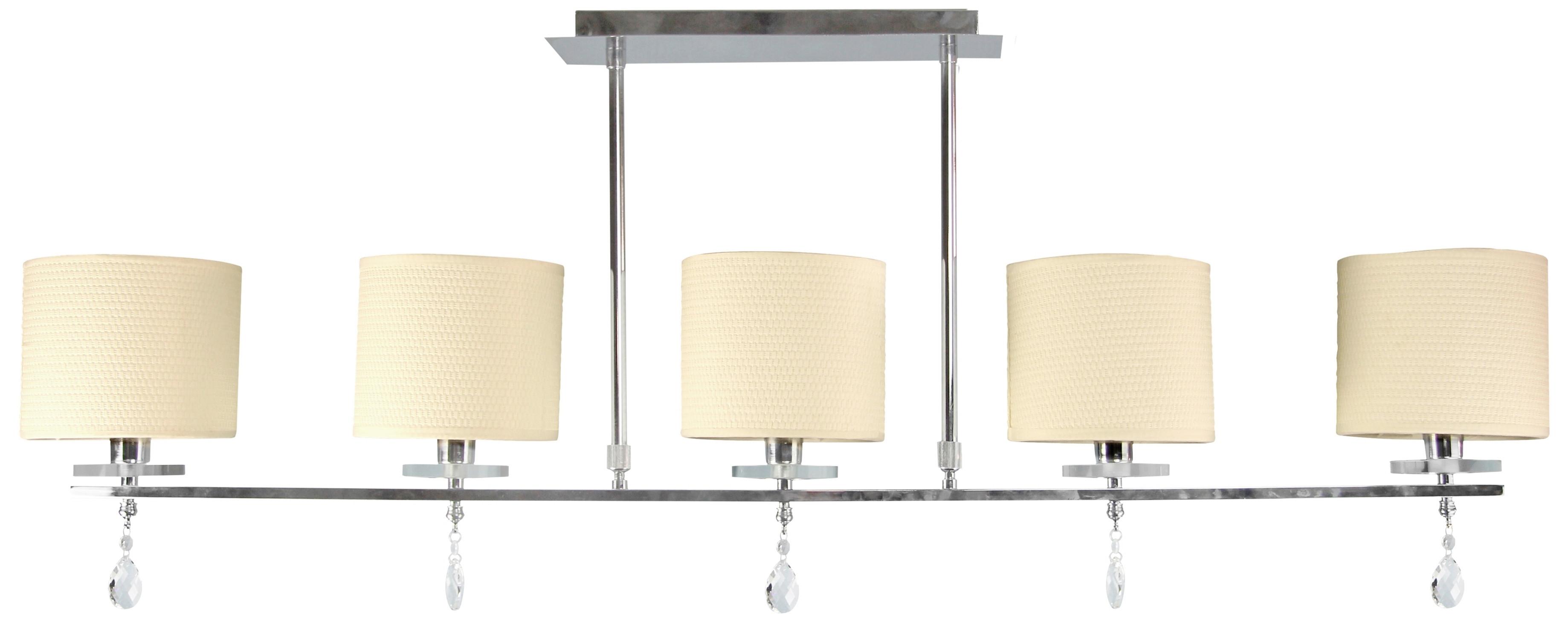 Deckenleuchte 35-11527 Estera - Chromfarben, KONVENTIONELL, Kunststoff/Metall (112/15/55cm)