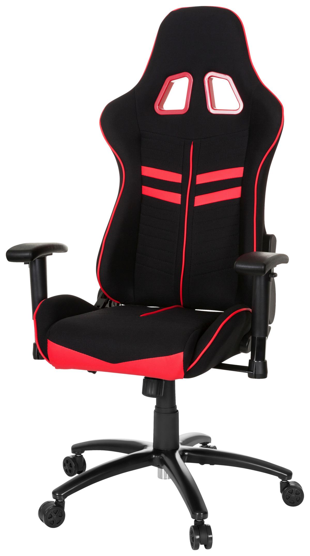 Gamingstuhl League Pro I Rot/schwarz - Rot/Schwarz, MODERN, Kunststoff/Textil (72/138/63cm) - MID.YOU