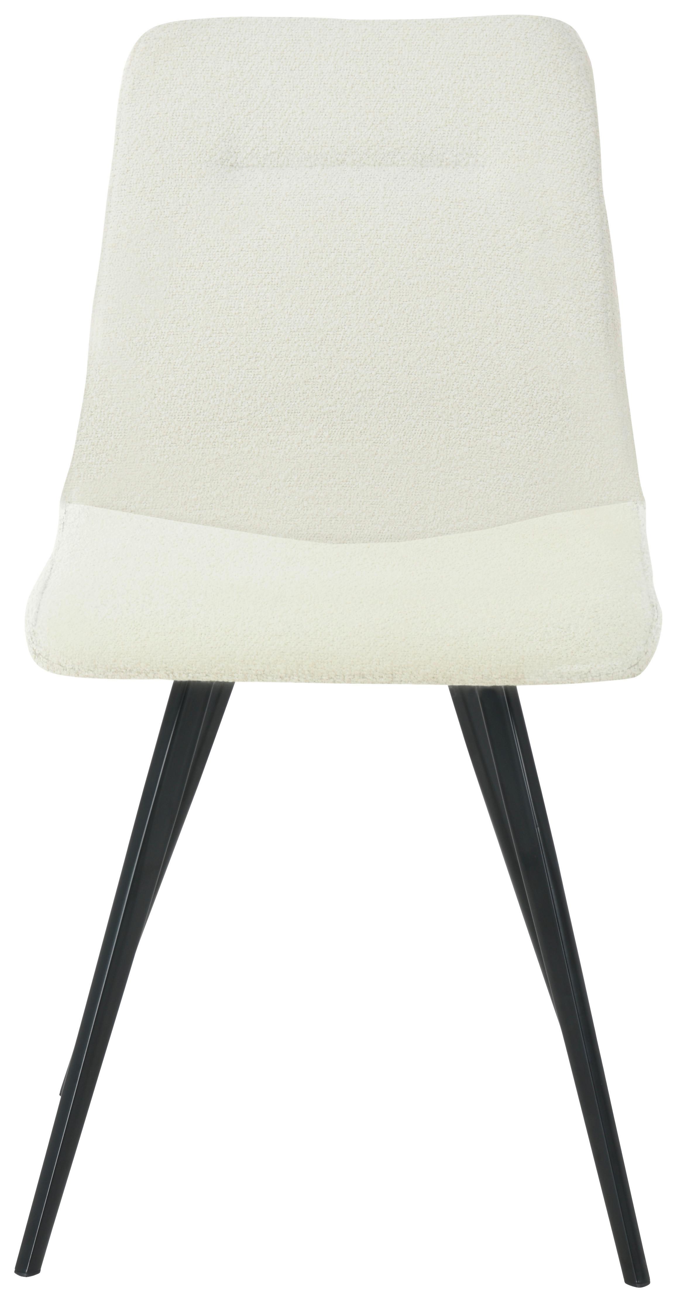 Vierfußstuhl Kira Giga-S - Schwarz/Weiß, MODERN, Holz/Textil (47/88/56cm) - Nedis SmartLife