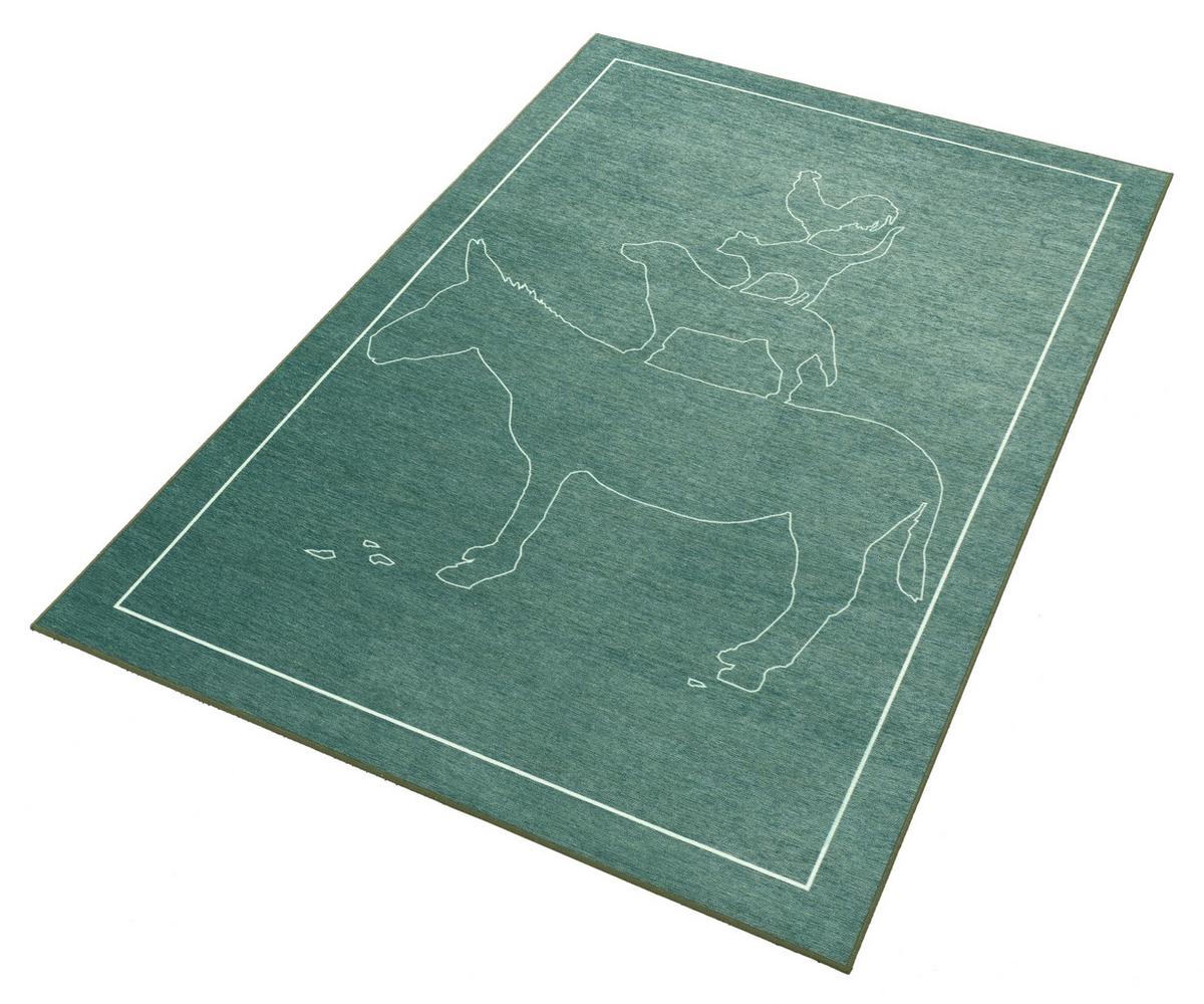 Kinderteppich Gr-901t - Türkis, Trend, Textil (80/150cm)