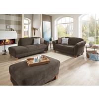 2-Sitzer-Sofa Gotland braun Rücken echt, 163x84x89 cm - Dunkelbraun/Naturfarben, KONVENTIONELL, Textil (163/84/89cm) - Sit & More