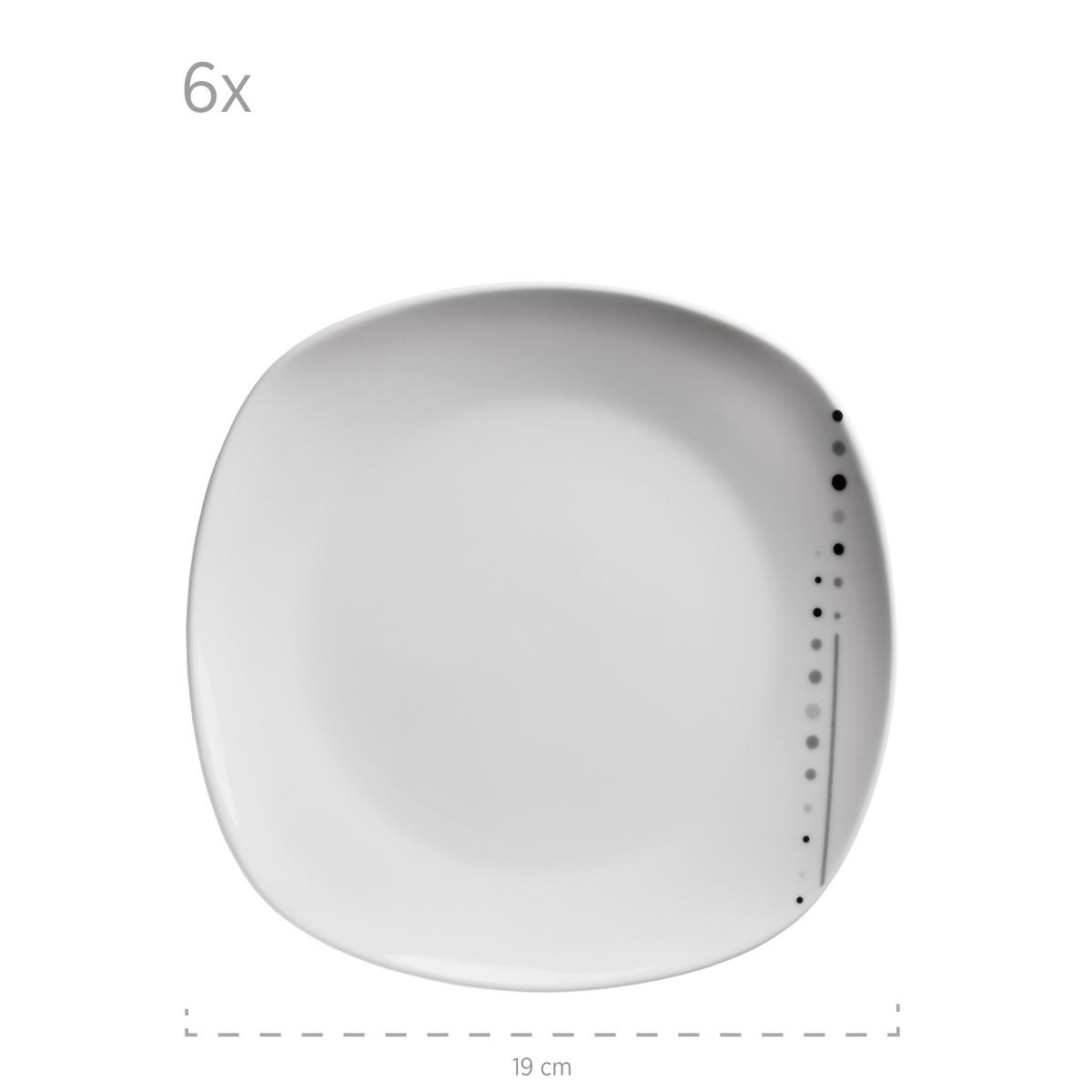 Tafelservice Fadilla Porzellan 6 Personen Geschirr Set - Weiß, Basics, Keramik - Mäser