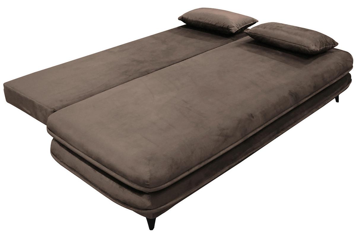 Schlafsofa Look Braun inkl.bettkasten+schlaffunktion - Schwarz/Braun, Design, Textil (217/73/86/106cm) - MID.YOU