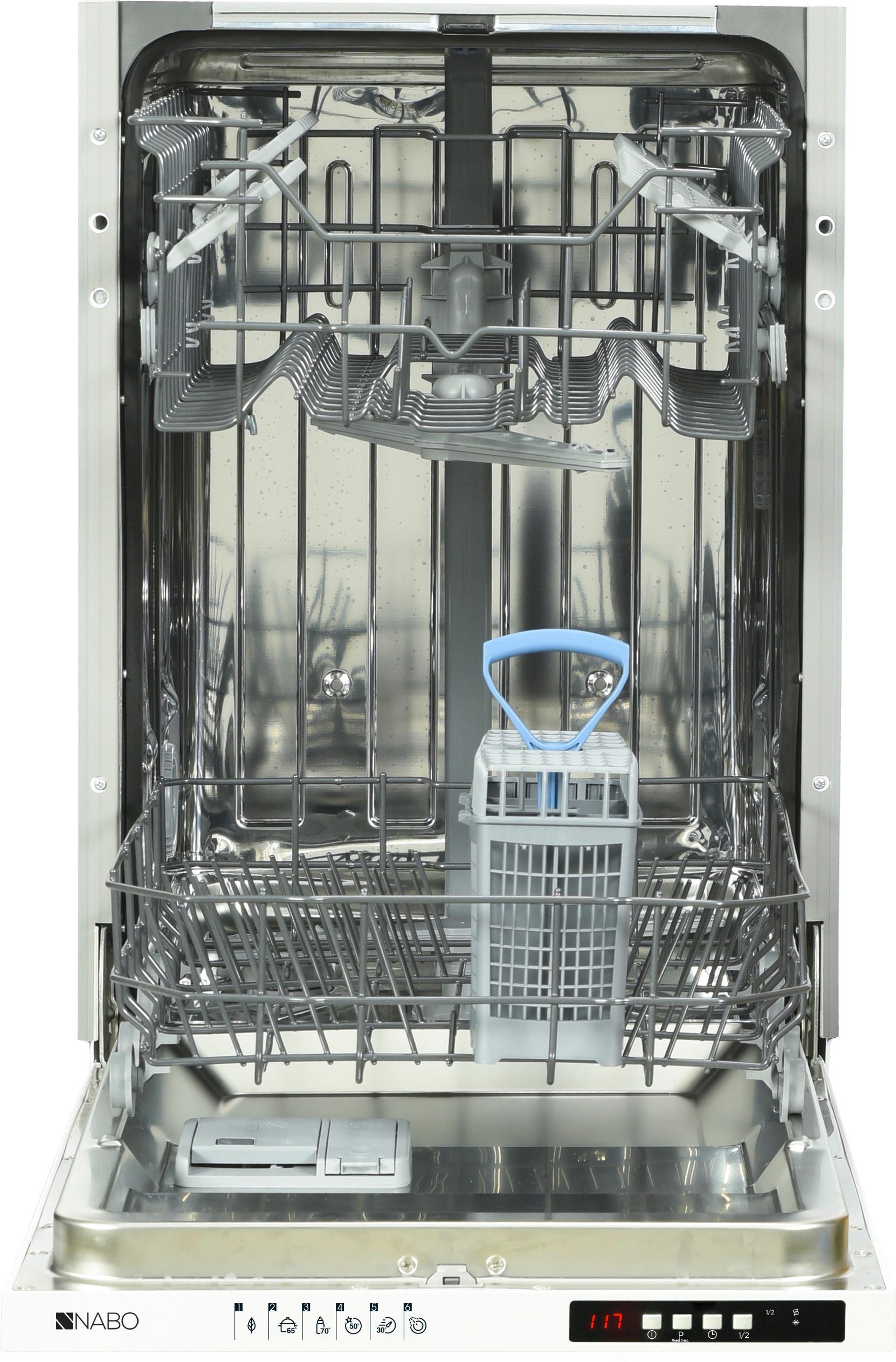 Einbau-Geschirrspüler NABO GSV 1046 B: 44,8 cm vollintegriert - Weiß, Basics (44,8/82/55cm) - Nabo