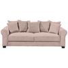 2-Sitzer-Sofa Mit Schlaffunktion Maureen B:250cm - Schwarz/Rosa, KONVENTIONELL, Textil (250/95/125cm) - MID.YOU