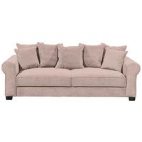 2-Sitzer-Sofa Mit Schlaffunktion Maureen B:250cm - Schwarz/Rosa, KONVENTIONELL, Textil (247/95/125cm) - MID.YOU