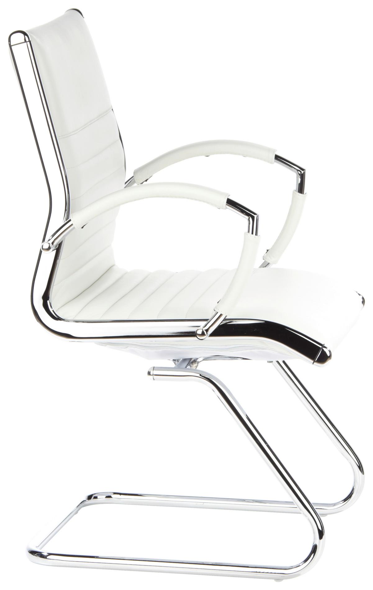 Besucherstuhl Parma V Cremefarben - Chromfarben/Creme, MODERN, Leder/Textil (62/94/46cm) - MID.YOU