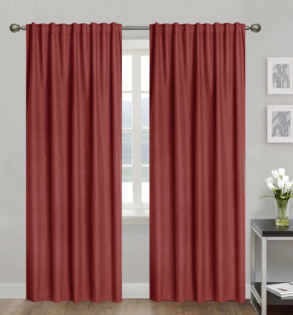 Készfüggöny Ohio Kb. 140/245cm - piros, Romantik / Landhaus, textil (140/245cm) - James Wood