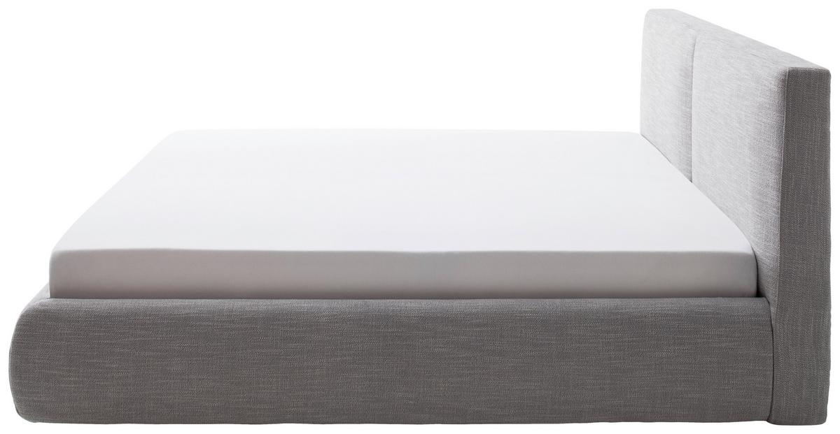 Polsterbett Mit Lattenrost + Bettkasten 180x200 Atesio - Hellgrau/Naturfarben, MODERN, Holz/Textil (180/200cm) - Livetastic