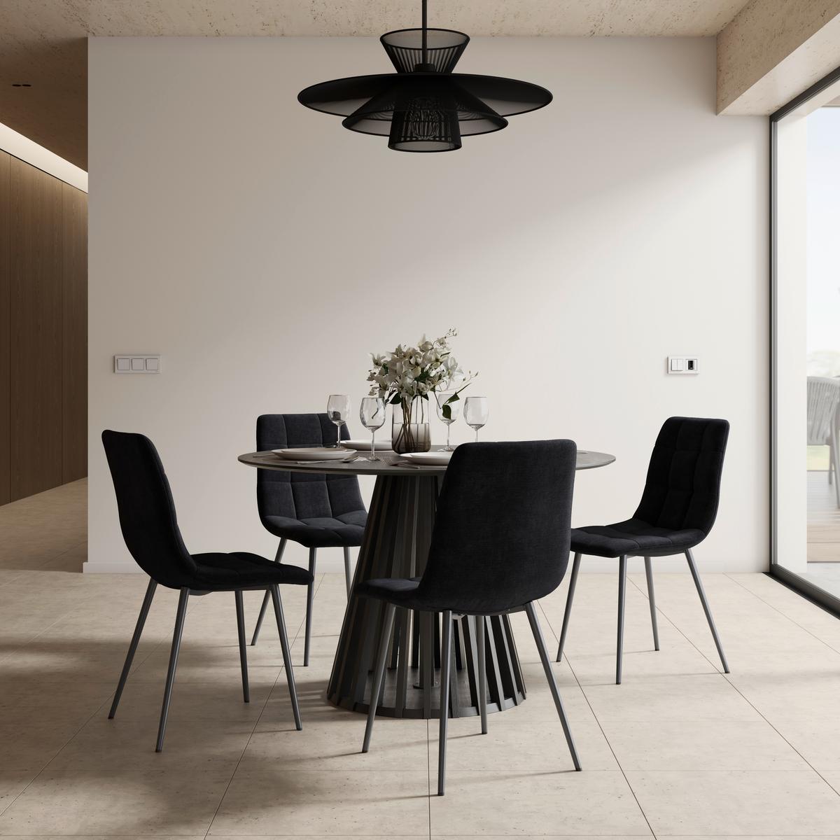 ŽIDLE RIA - černá, Moderní, kov/textil (44/87/54cm) - Bessagi Home