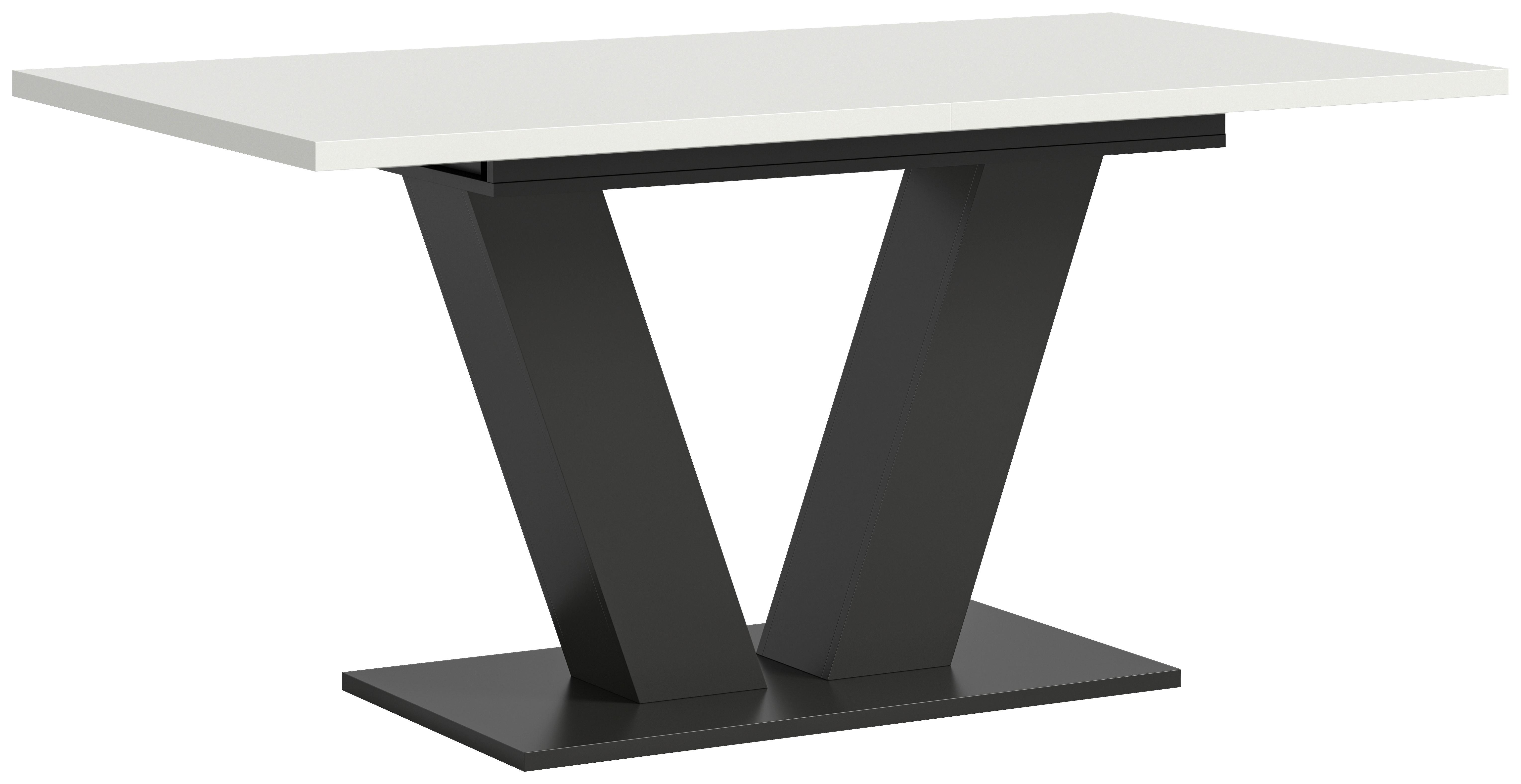 Ausziehtisch Marlon 150 Azq Grau/Weiß Auf 190cm Ausziehbar - Weiß, Trend, Holzwerkstoff (150-190/90/75cm)