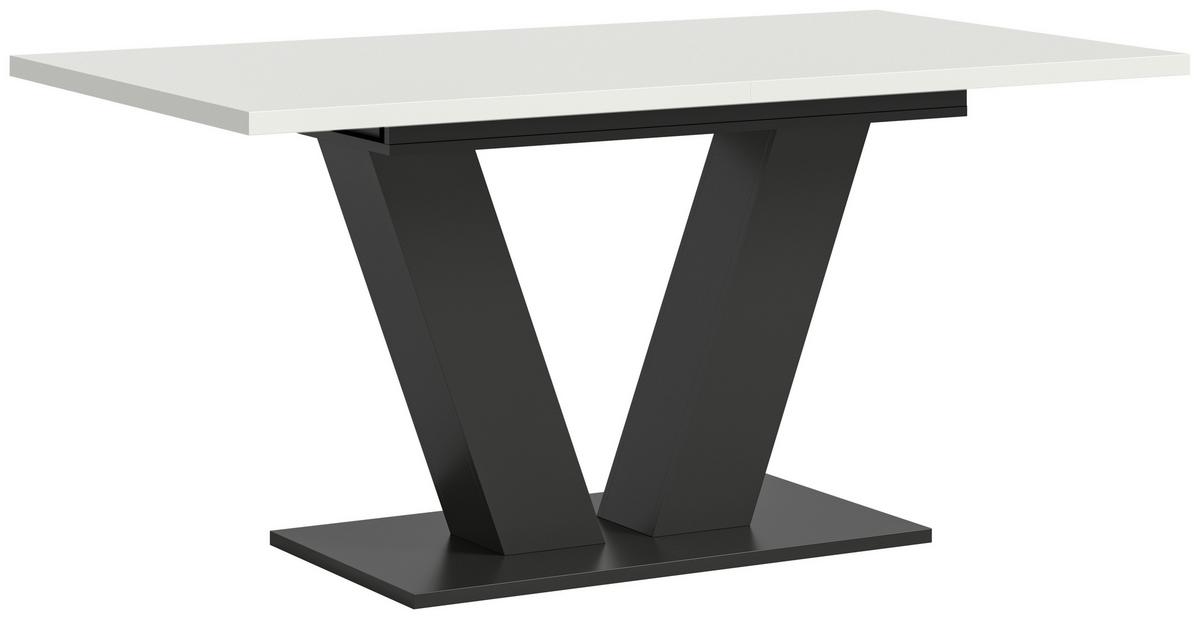 Ausziehtisch Marlon 150 Azq Grau/weiß Auf 190cm Ausziehbar - Weiß, Trend, Holzwerkstoff (150-190/90/75cm)