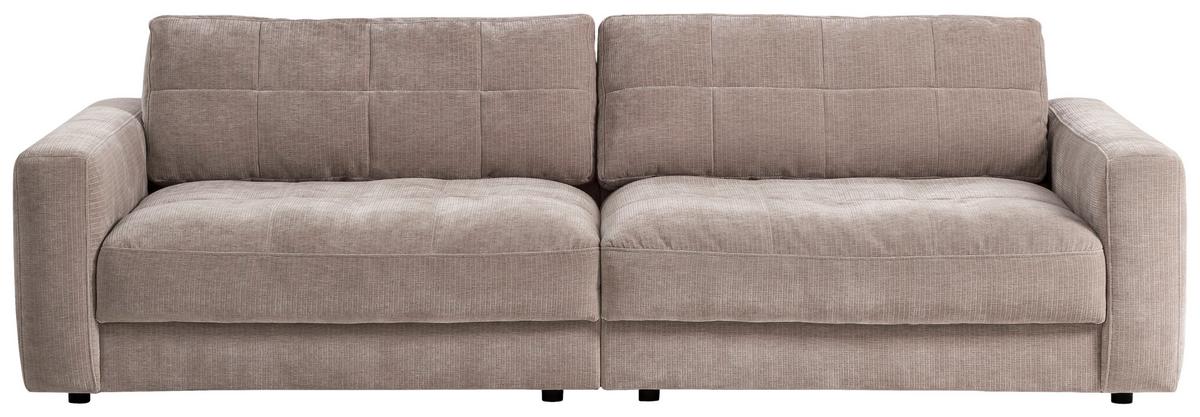 Bigsofa Be Comfy B: 264 cm Silberfarben Cord - Silberfarben/Schwarz, MODERN, Textil (264/83/111cm) - MID.YOU