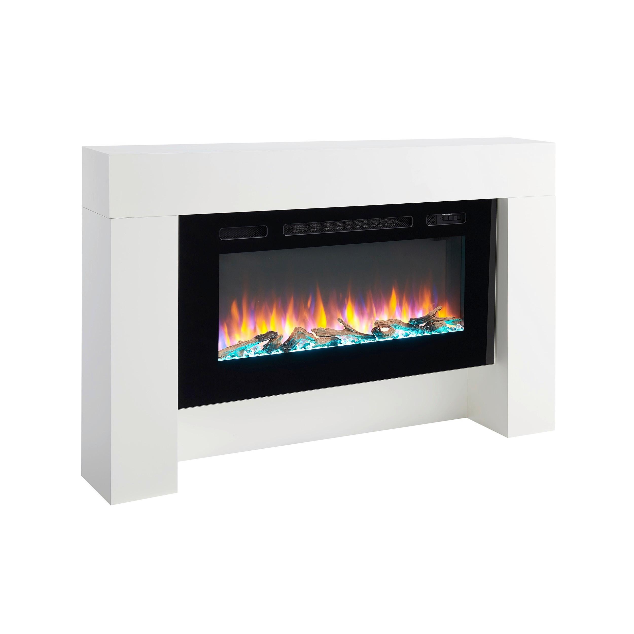 Elektrokamin Herkules - Weiß, Basics, Holzwerkstoff/Metall (156/33/34cm)