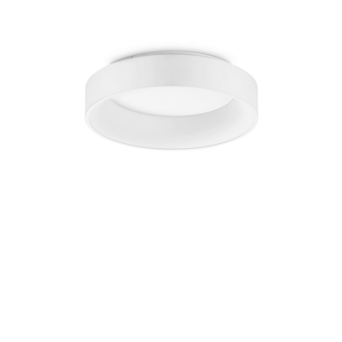 LED-Deckenleuchte Bianco Weiß D: 45 cm - Weiß, Basics, Kunststoff/Metall (45/11cm) - Ideal Lux