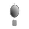 Tischspiegel Eleganca H: 75 Cm Metallrahmen Silberfarben/weiß - Silberfarben/Weiß, LIFESTYLE, Glas/Metall (41/75/14cm) - Kayoom