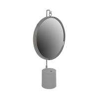 Tischspiegel Eleganca H: 75 Cm Metallrahmen Silberfarben/weiß - Silberfarben/Weiß, LIFESTYLE, Glas/Metall (41/75/14cm) - Kayoom