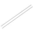 Vitragenstange Weiß L: 100-130 cm, 2er-Set - Weiß, KONVENTIONELL, Kunststoff/Metall (100cm) - Ondega