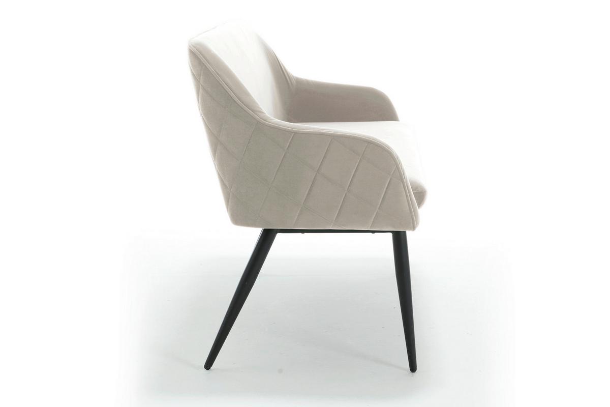 Sitzbank Creme B: 160 Cm - Creme/Schwarz, MODERN, Textil (160/85/61cm) - Livetastic