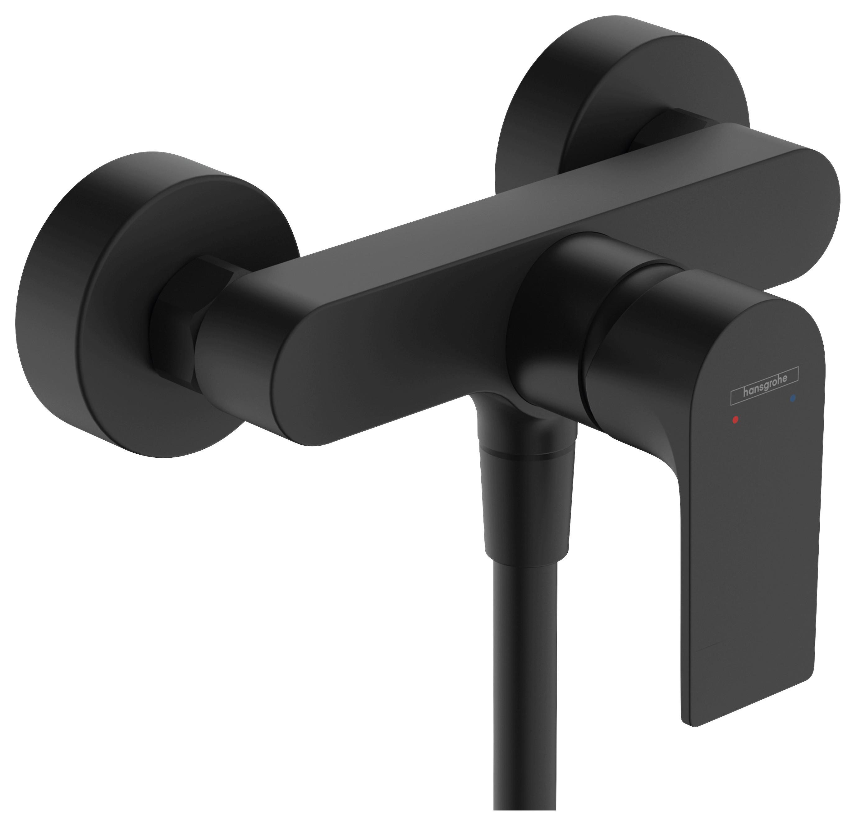 Duscharmatur Hg Rebris E Brausemischer Ap Schwarz Matt - Schwarz, Basics, Metall (21,8/11,9/13,2cm) - Hansgrohe