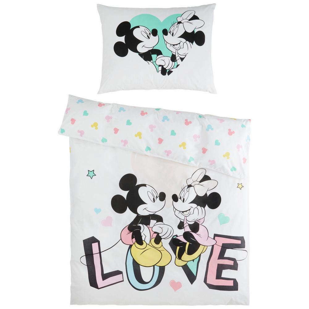 Obojstranná Posteľná Bielizeň Minnie A Mickey, 140/200cm