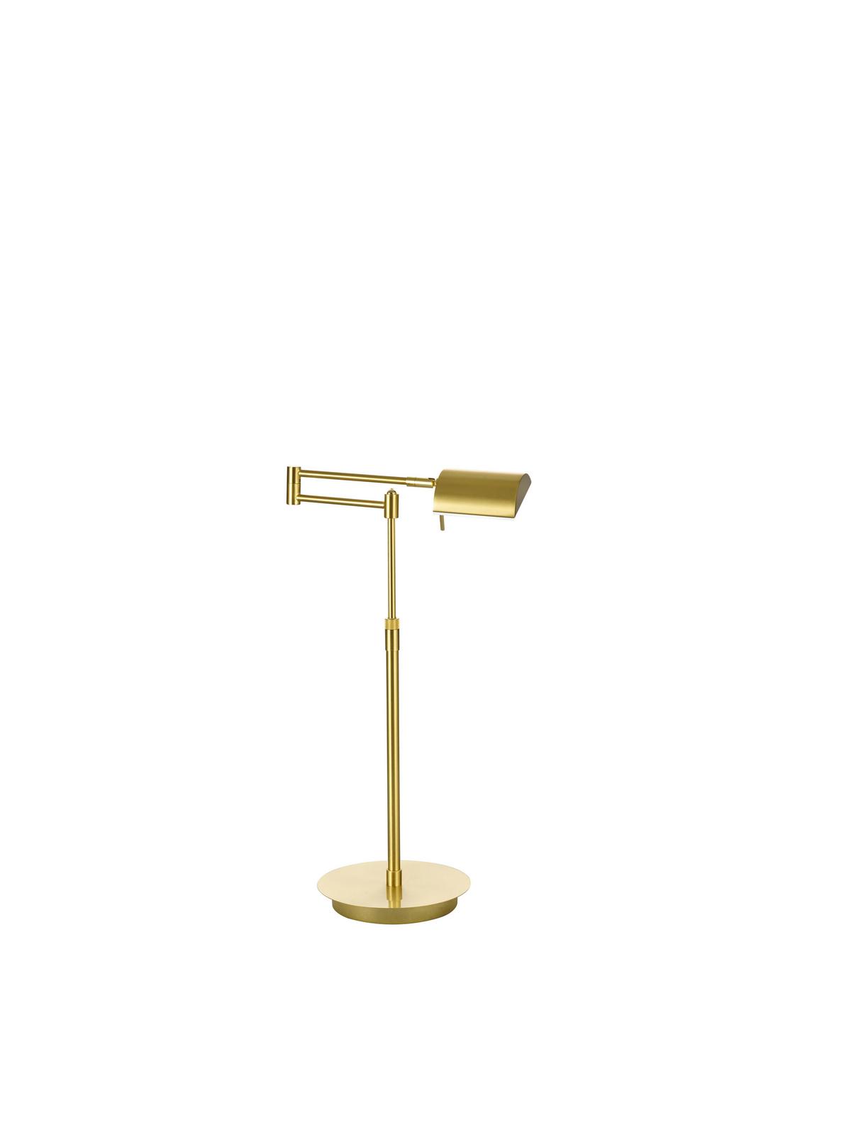 LED-Tischleuchte 50290/1-01 - Messingfarben, Design, Kunststoff/Metall (20/40-60cm) - Hell