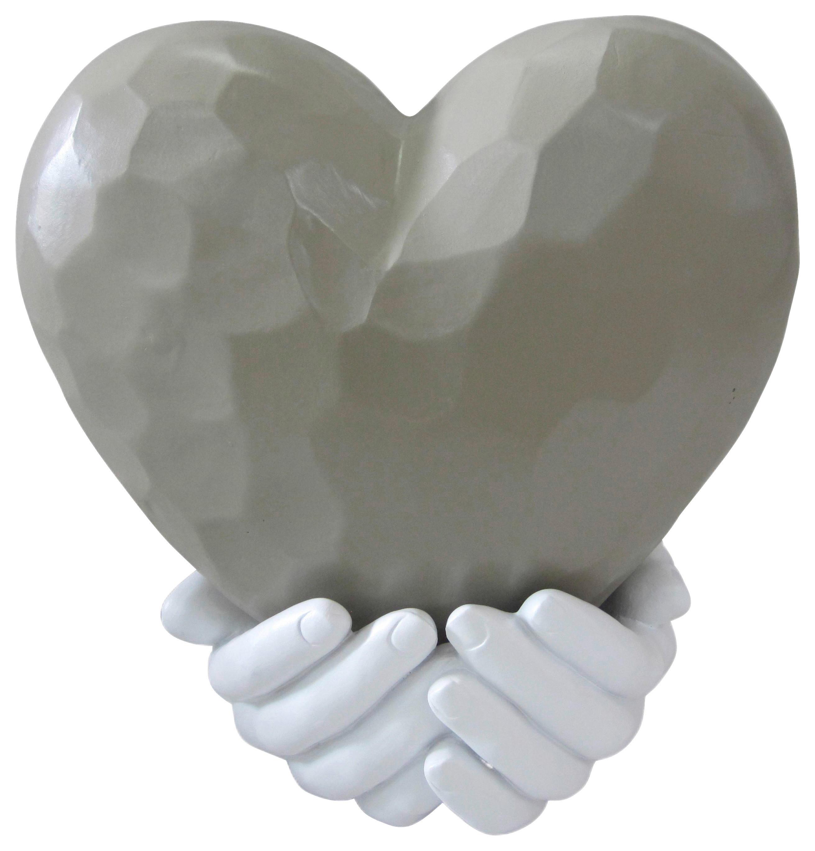 Dekoherz Amore - Weiß/Grau, KONVENTIONELL, Kunststoff (22,5/15,5/23,5cm) - Luca Bessoni