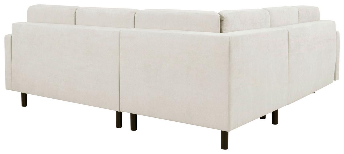 Ecksofa Noret, Weiß S: 242x242 cm - Beige/Buchefarben, Design, Textil (242/242cm) - MID.YOU