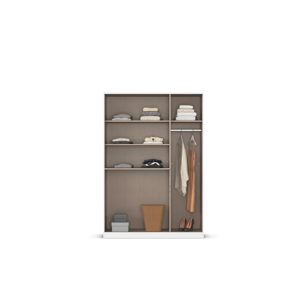 Drehtürenschrank "tübingen" , Weiß - Weiß, Design, Glas/Holzwerkstoff (136/197/54cm) - Rauch Möbel