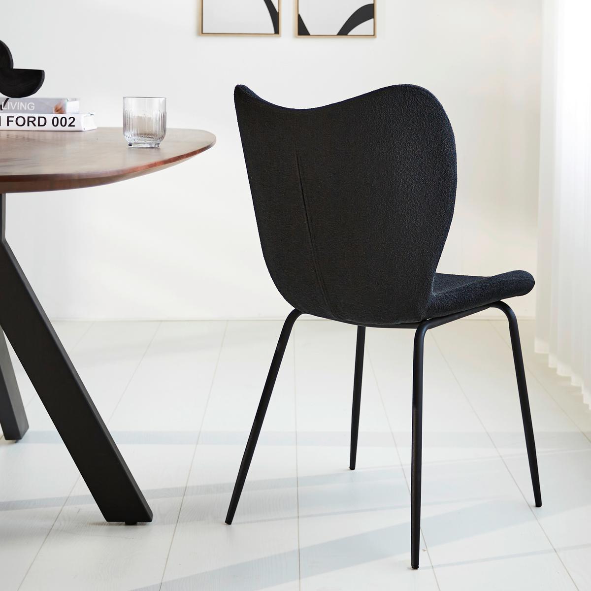 Stuhl-Set Caen Schwarz B: 50 cm - Schwarz, MODERN, Textil/Metall (50/88,5/42cm) - MID.YOU