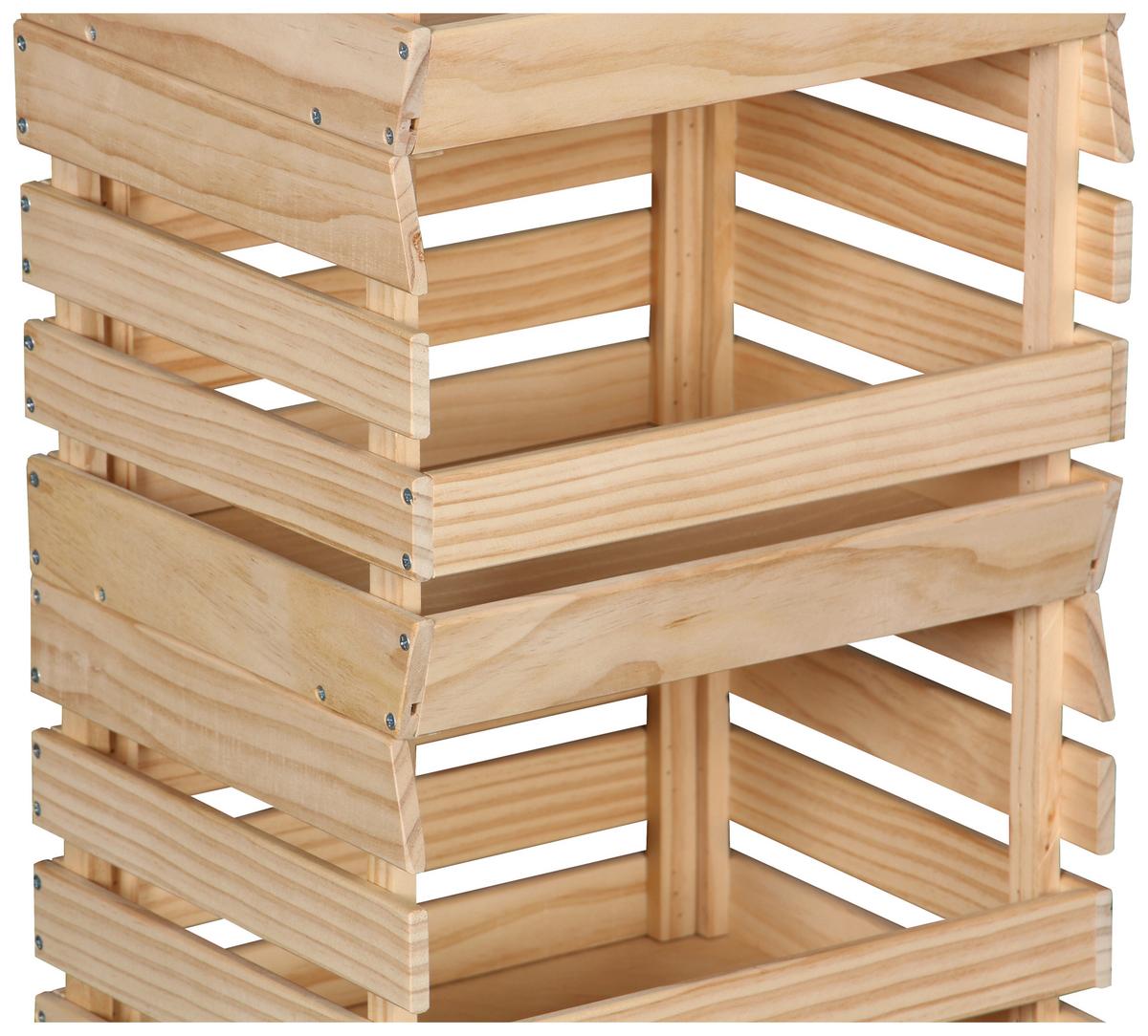 PŘÍSTAVNÝ REGÁL MALAGA - černá/přírodní barvy, Konvenční, dřevo/kompozitní dřevo (37/80/30cm) - Mömax