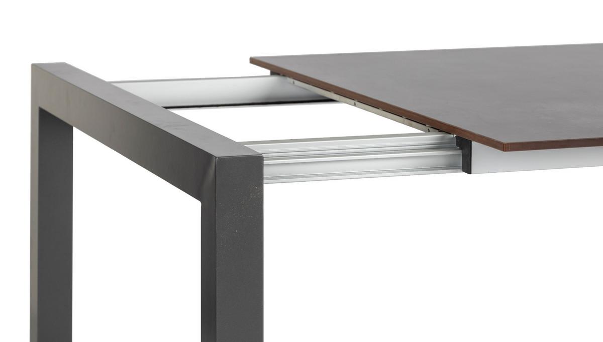 Gartenset 5-Tlg. Metall/Textil /Kunststoff/Holzwerkstoff - Dunkelgrau/Anthrazit, Basics, Holzwerkstoff/Kunststoff (180+68/98/74cm) - Acamp