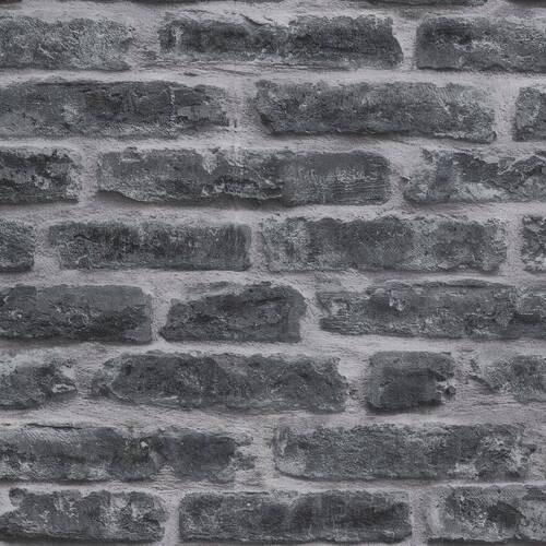 Vliestapete Struktur Schwarz B: 52 cm - Schwarz, Basics, Papier/Kunststoff (52/1000cm)