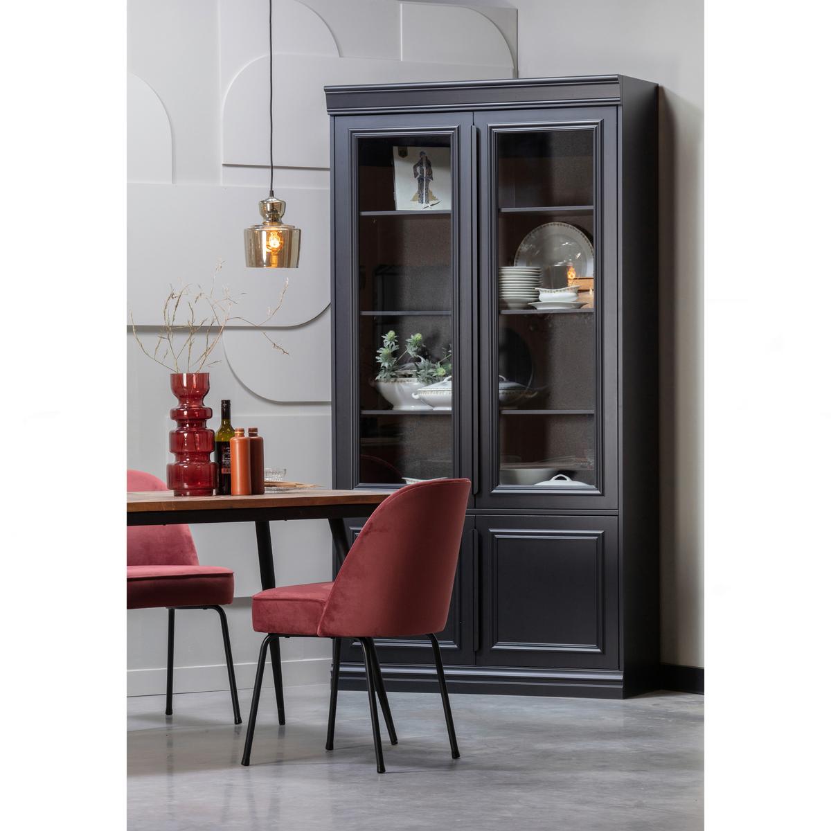 Esstisch Rhombic Teakfarben L: 220 Cm - Schwarz/Teakfarben, Design, Holz/Metall (220/90/76cm) - Livetastic