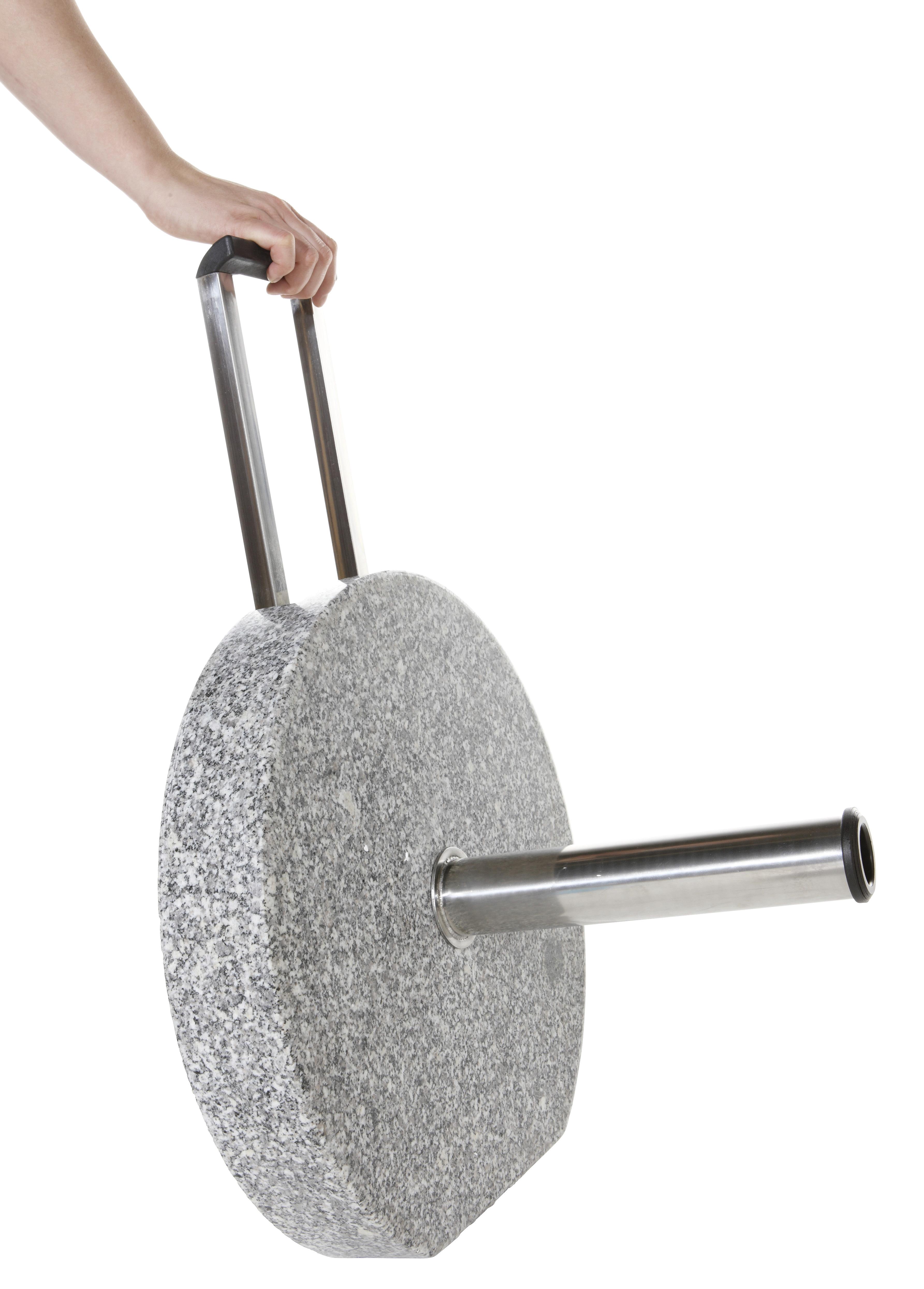 Stojan Na Slunečník Lorenz - šedá, Moderní, kov/kámen (45/45/6,5cm) - Modern Living