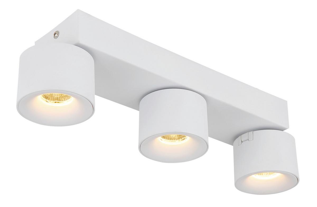 LED-Strahler 56961-3w - Transparent/Weiß, Design, Kunststoff/Metall (33/7,2/12cm) - Globo