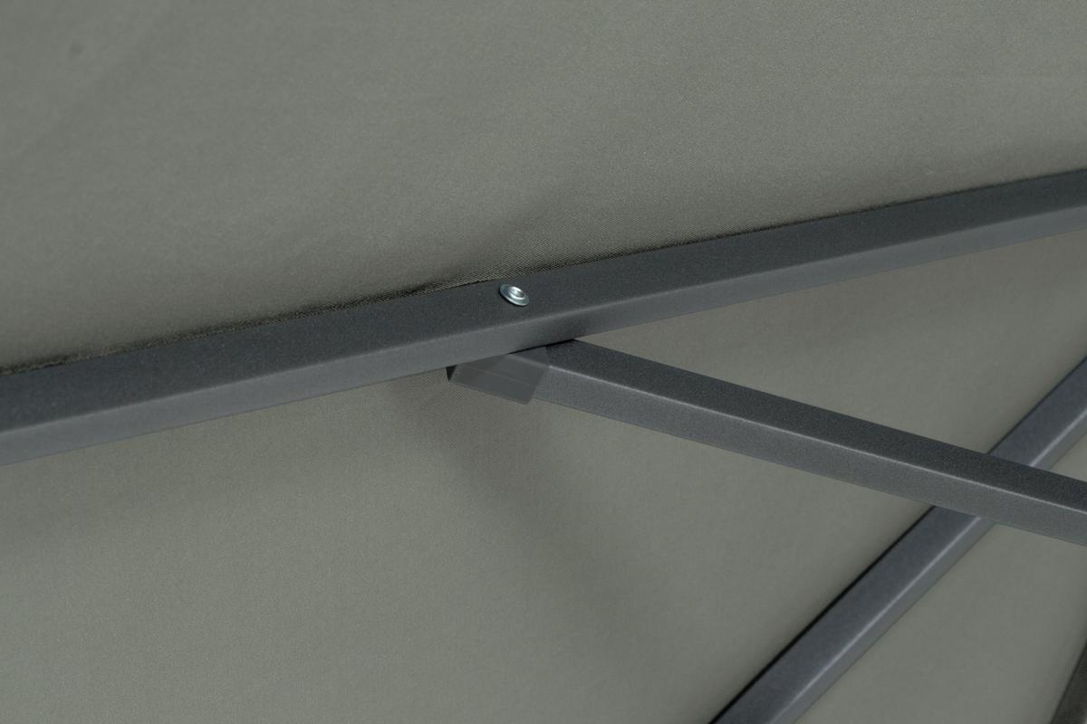 Sonnenschirm Ø 300 H: 238 cm Anthrazit/Olivgrün - Anthrazit/Olivgrün, KONVENTIONELL, Textil/Metall (300/300cm) - Siena Garden