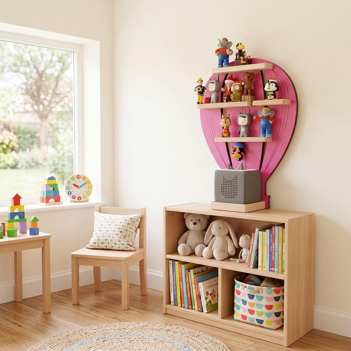 Kinderregal Boarti Rosa B: 30 cm - Rosa, MODERN, Holzwerkstoff (30/48/19cm) - Livetastic
