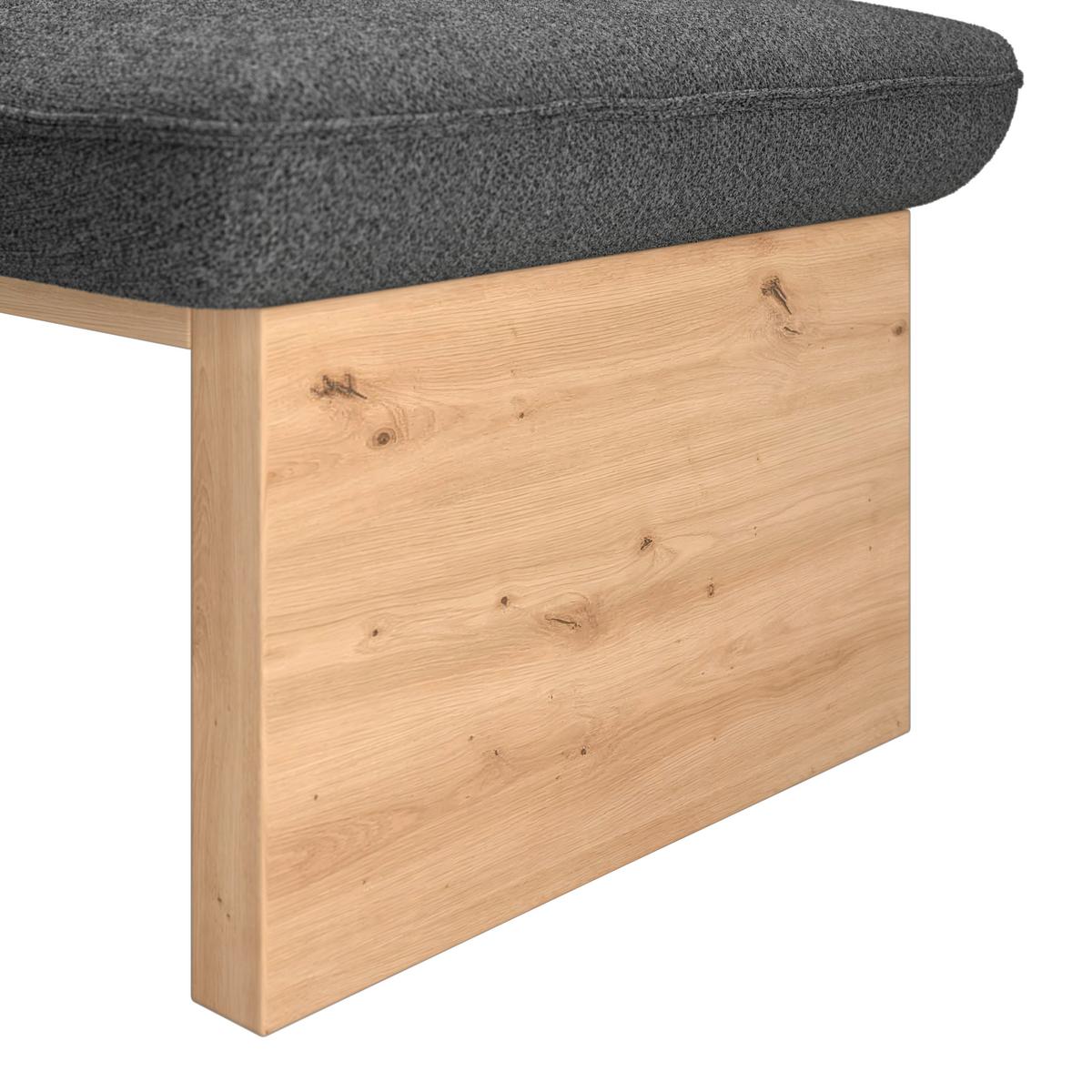 Eckbank Beluna Ii Webstoff Schwarz, B: 170cm - Eichefarben/Schwarz, KONVENTIONELL, Holz/Textil (170/232cm) - James Wood