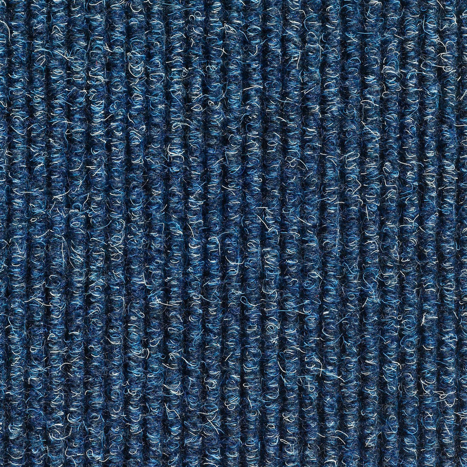 Teppichfliese Blau Solid Rib 50x50 Cm Florhöhe 2,5 Mm - Basics, Textil (50/50cm)