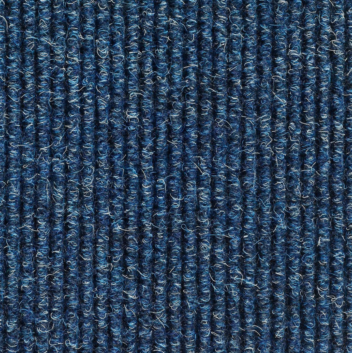 Teppichfliese Blau Solid Rib 50x50 Cm Florhöhe 2,5 Mm - Basics, Textil (50/50cm)