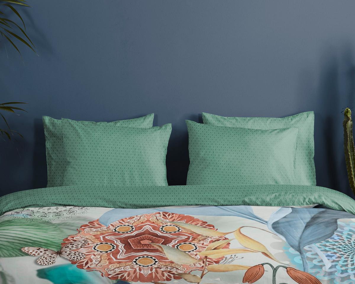 BETTWÄSCHE ZEPHIR - Multicolor/Grün, Design, Textil (140/200cm)