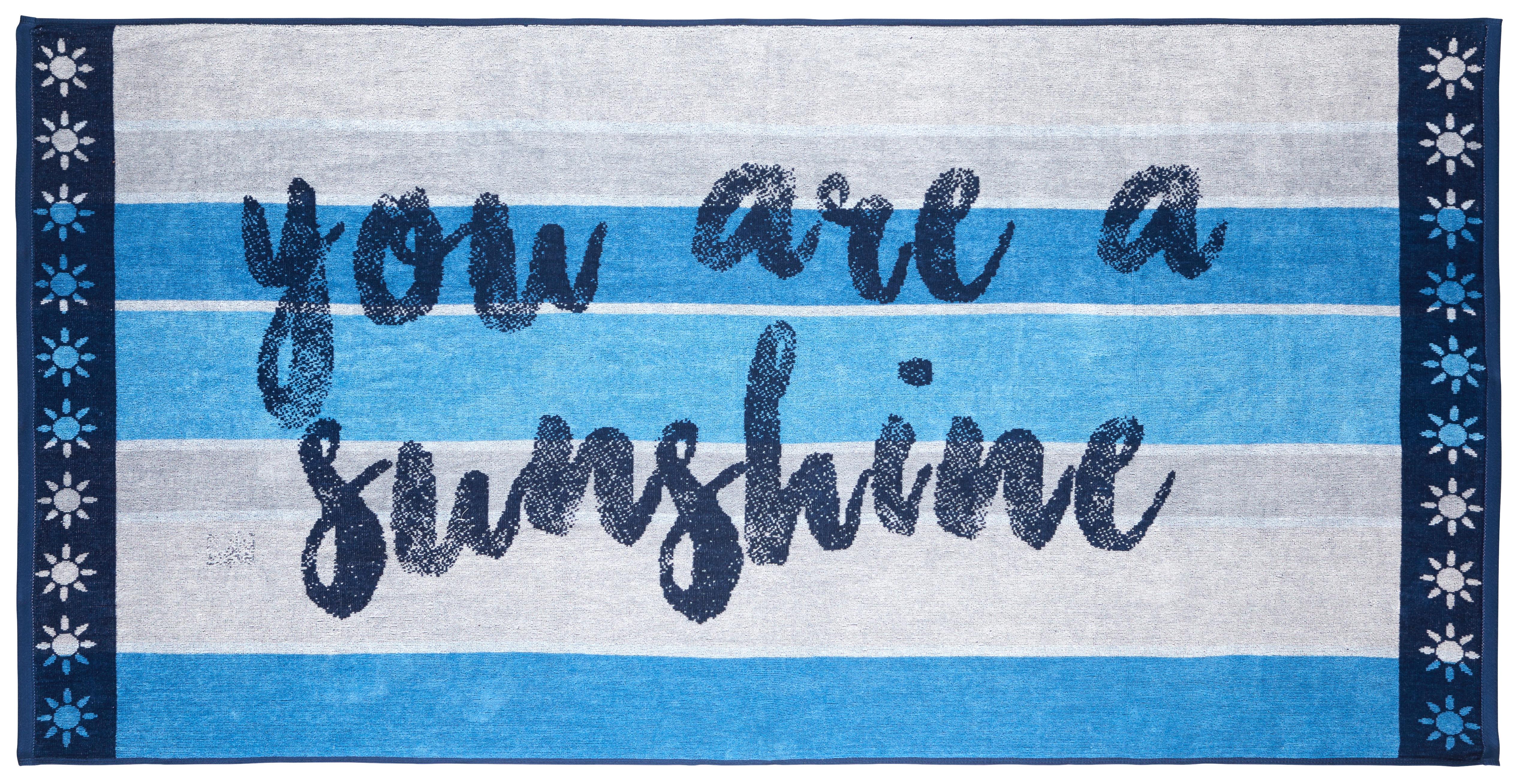 Strandtuch Summertime - Blau/Beige, MODERN, Textil (75/150cm) - Luca Bessoni