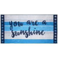 Strandtuch Summertime - Blau/Beige, MODERN, Textil (75/150cm) - Luca Bessoni