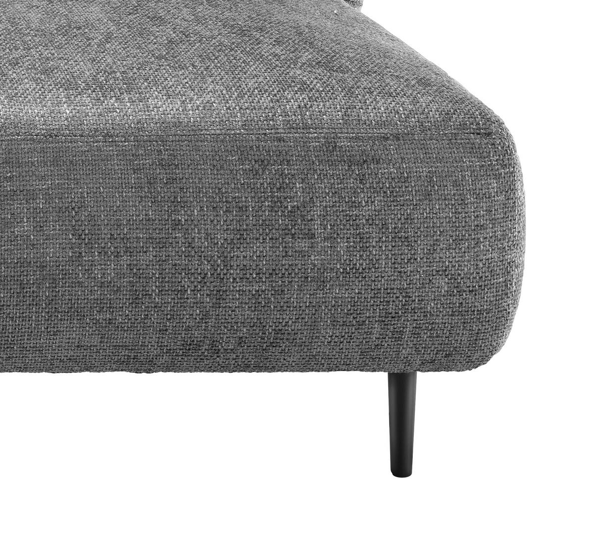 Ecksofa Piatelli Grau S: 269x172 Cm - Schwarz/Grau, MODERN, Textil (269/172cm) - MID.YOU